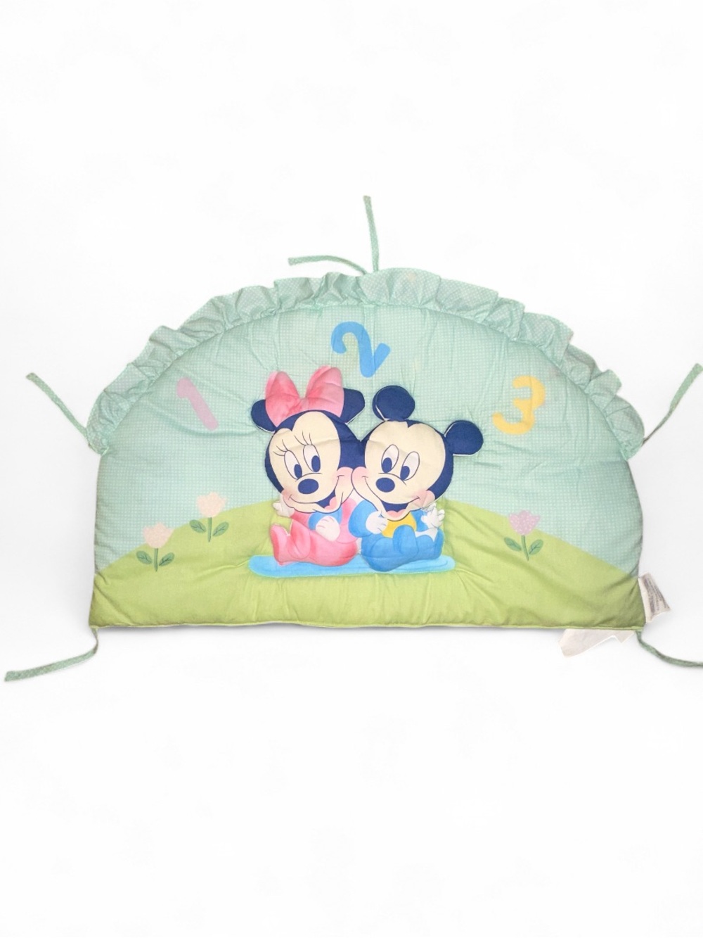 Vintage Baby Minnie & Mickey Decorative Crib Bumper & Headboard cover